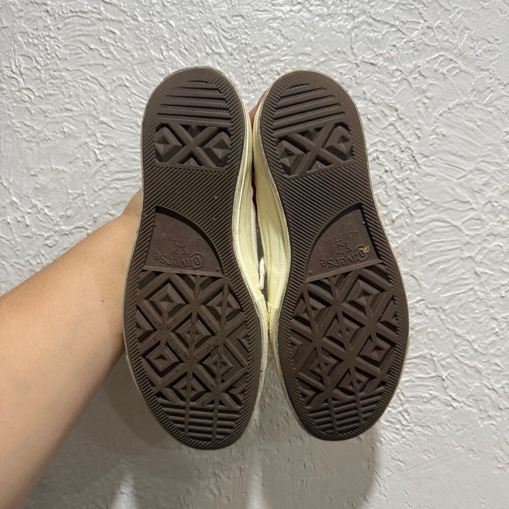 Converse Comme des GARCONS PLAY hidden heart low top sneaker size 6 see yellowin - Picture 6 of 8